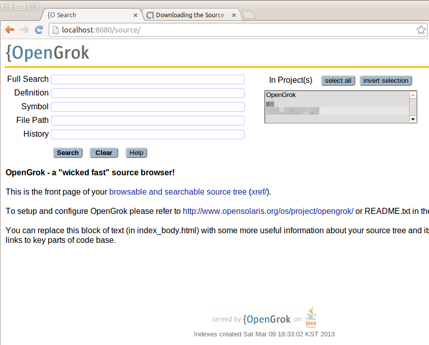 OpenGrok 설치 | Litcoder